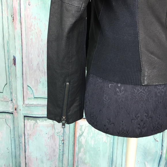 ANTHROPOLOGIE Cartonnier Melange Leather Jacket - Picture 5 of 8